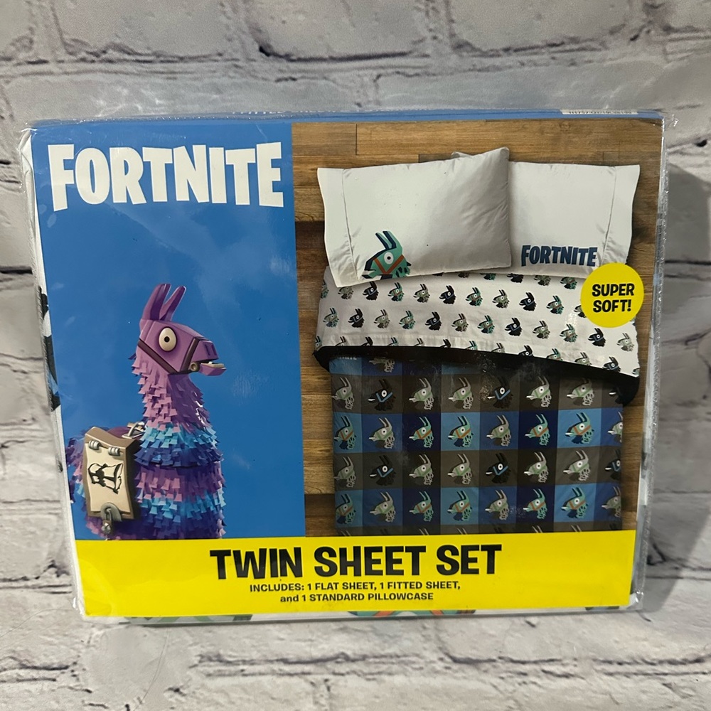 NEW FORTNITE Twin Sheet Set